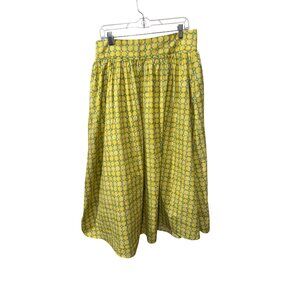 Sundance Yellow Dot Skirt With Smocked Waistband L wild impressions skirt